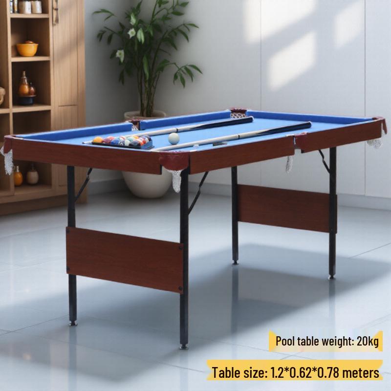 Foldable 2-in-1 Kids Pool & Ping Pong Table - Indoor American Black Eight Style