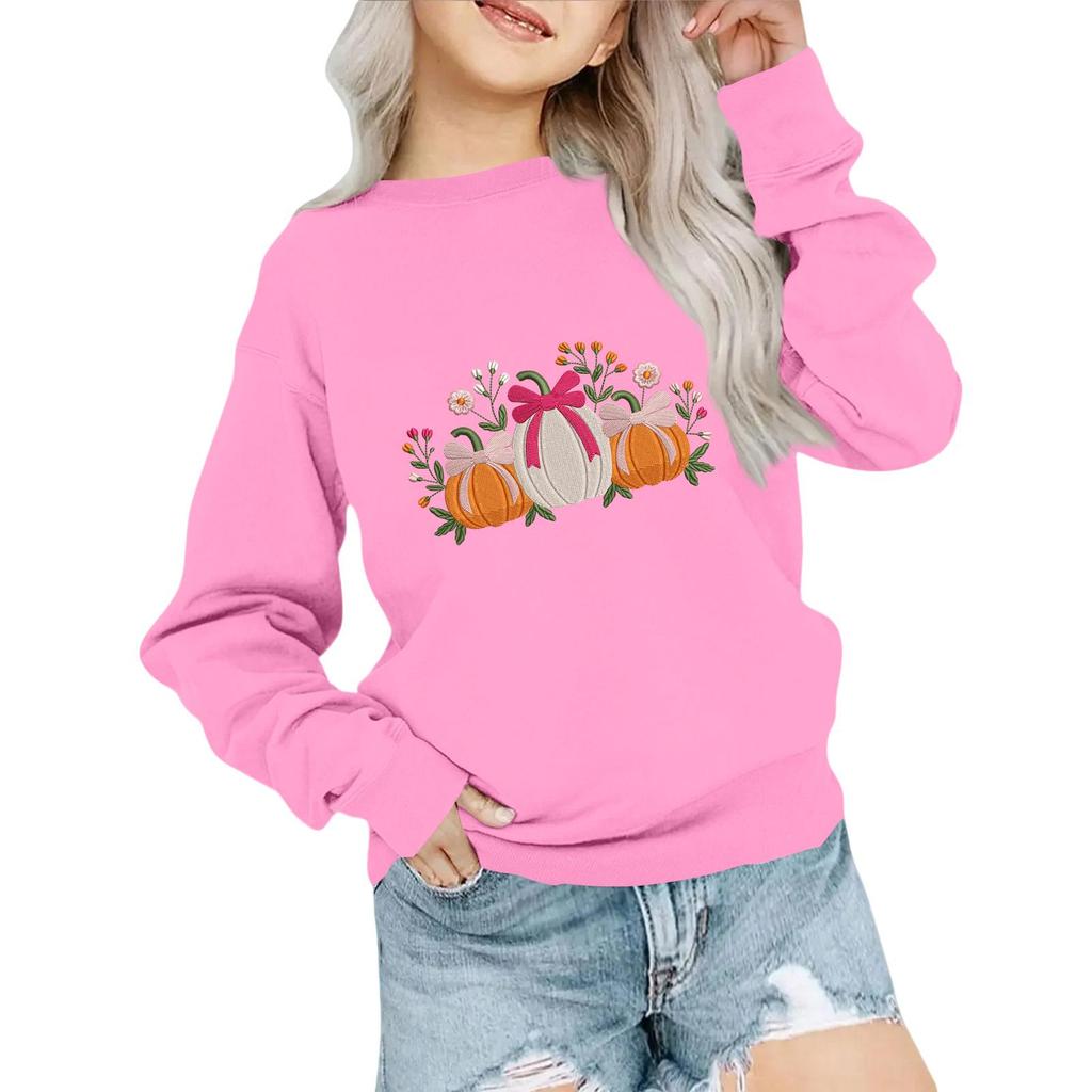 Mote for barn Løstsittende avslappet langermet genser med juleprint Oversized crewneck