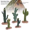 5pcs Artificial Mini Cactus Figurines Lifelike Simulated Cacti Plant Ornament for Sand Table Decoration