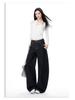 Women's Non-Sticky Wide-Leg Jeans: Spring Loose, Curved Style, Slim-Fit Pants