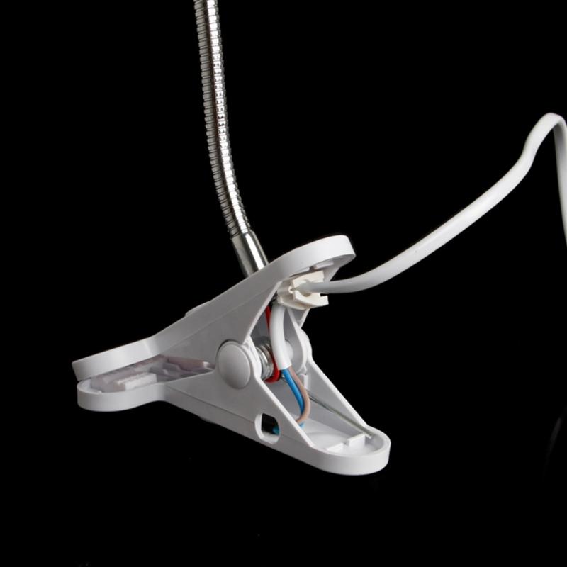 E27 35cm AC 85-265V Flexible Clip on Switch LED Lamp Holder Socket Power Cable