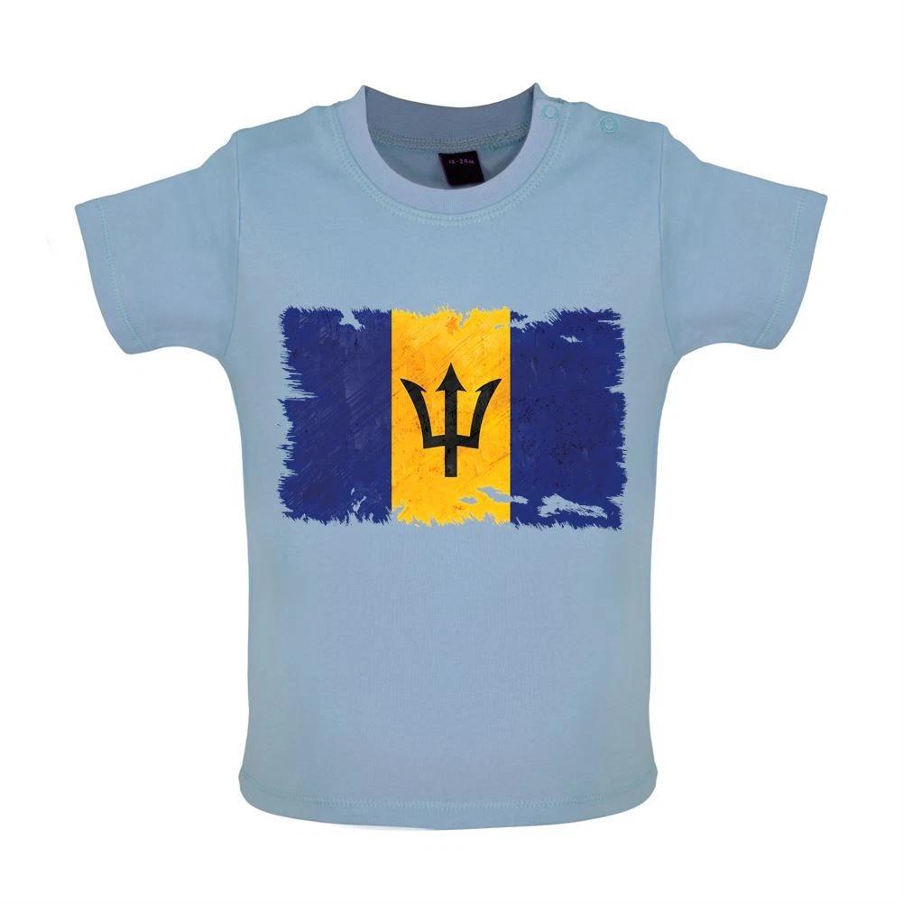 Barbados Grunge Flag - Baby Kids Boys Girls Unisex T-Shirt / Babygrow - Caribbean Bridgetown Country 100