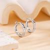 1 Pair Irregular Round Huggie Earrings Minimalist Unique Personal Ear Accessories Suitable for Daily Casual