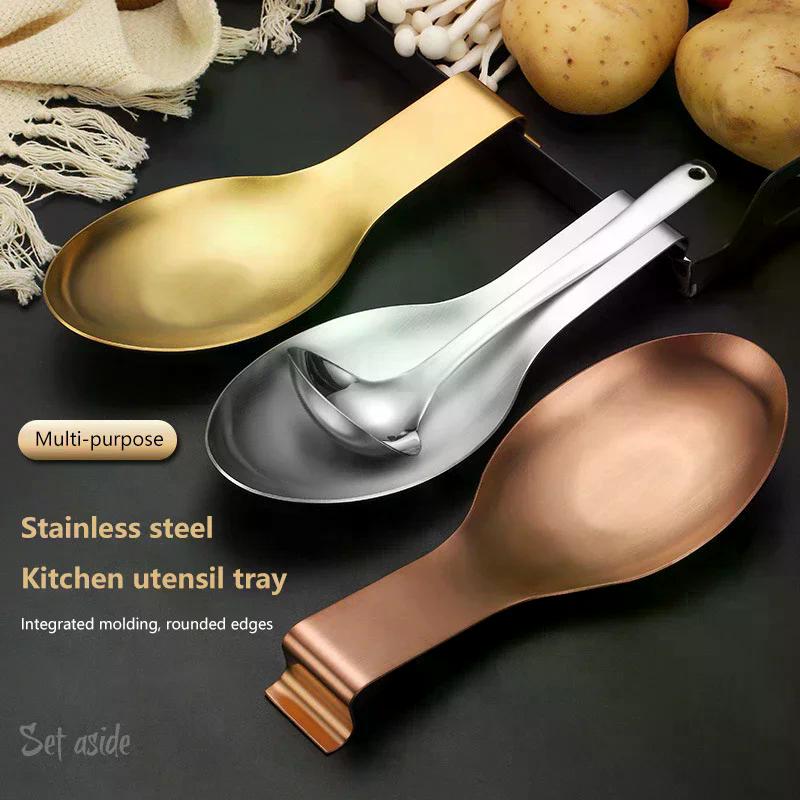 Fiskeformet skeholder Fortykket rustfrit stål Bordservice Skeholder Buffet Klemmebakke Hotel Restaurant Køkkenredskabsholder