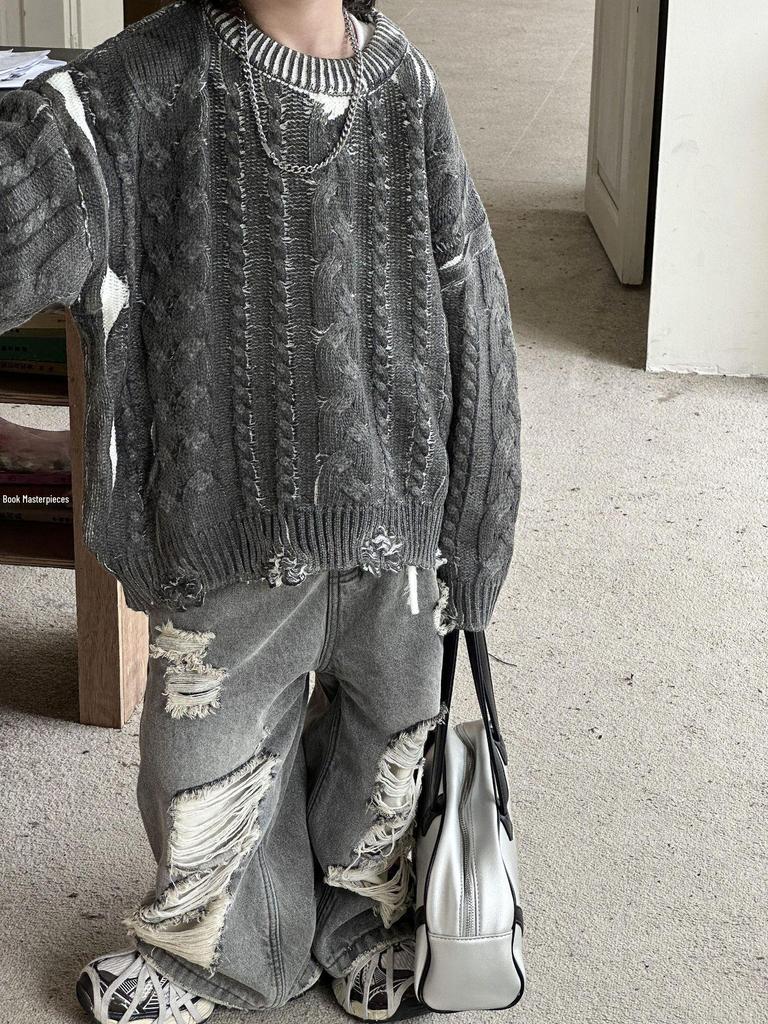 Kids' Fleece-Lined Wide-Leg Jeans