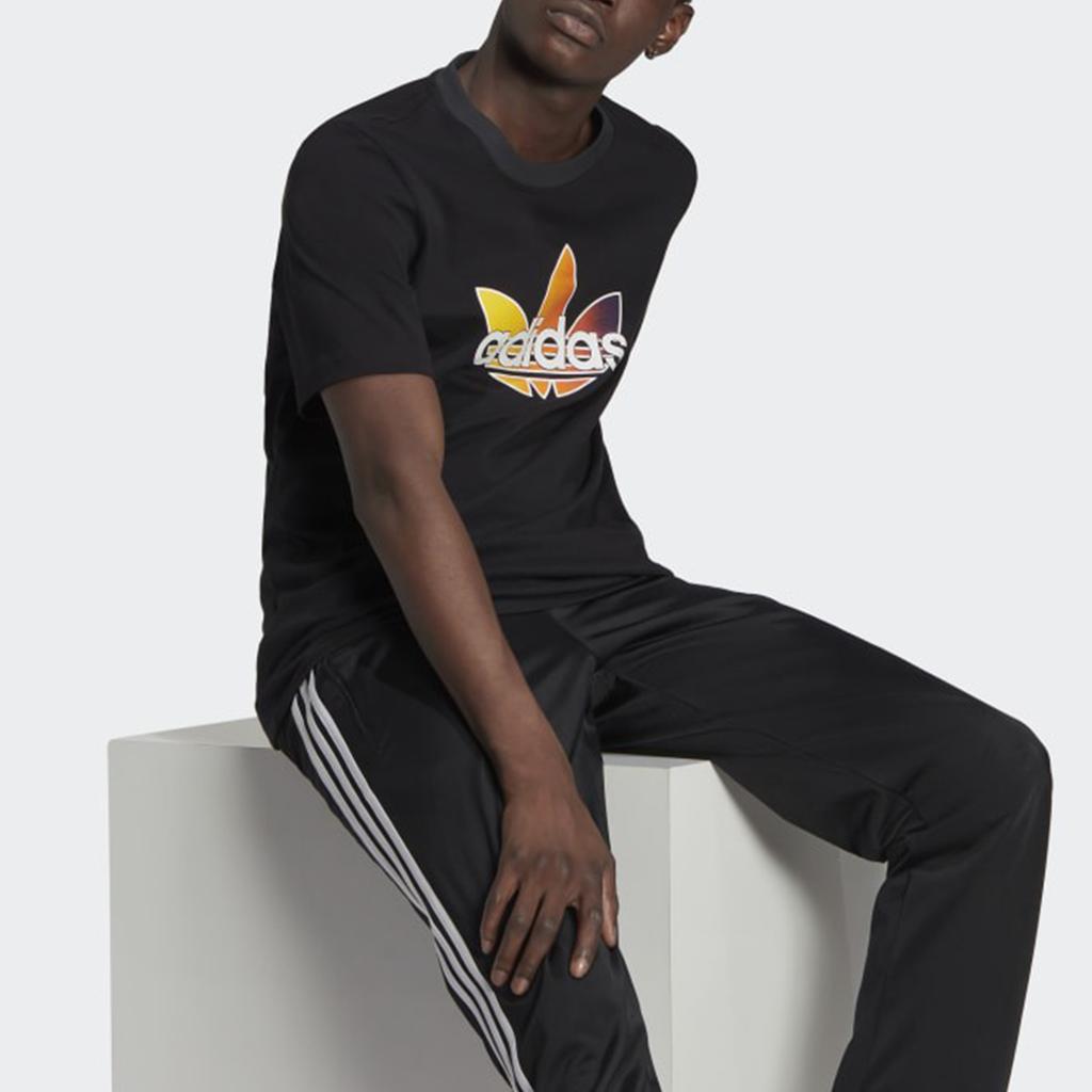 Adidas Originals Sprt Graphic Gradient Logo Crew Neck T-Shirt Men Tops Black GN2441