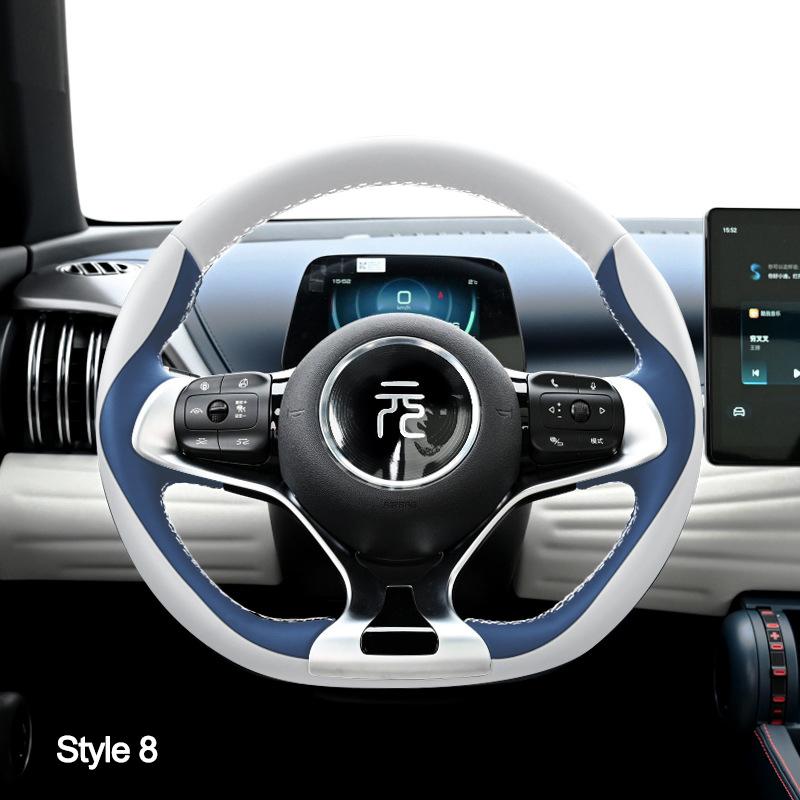 High Hand Sewing Stitching Car Steering Wheel Cover For BYD ATTO 3 Yuan Plus 2025 2025 2025 Nappa Leather Auto Interior Wrap