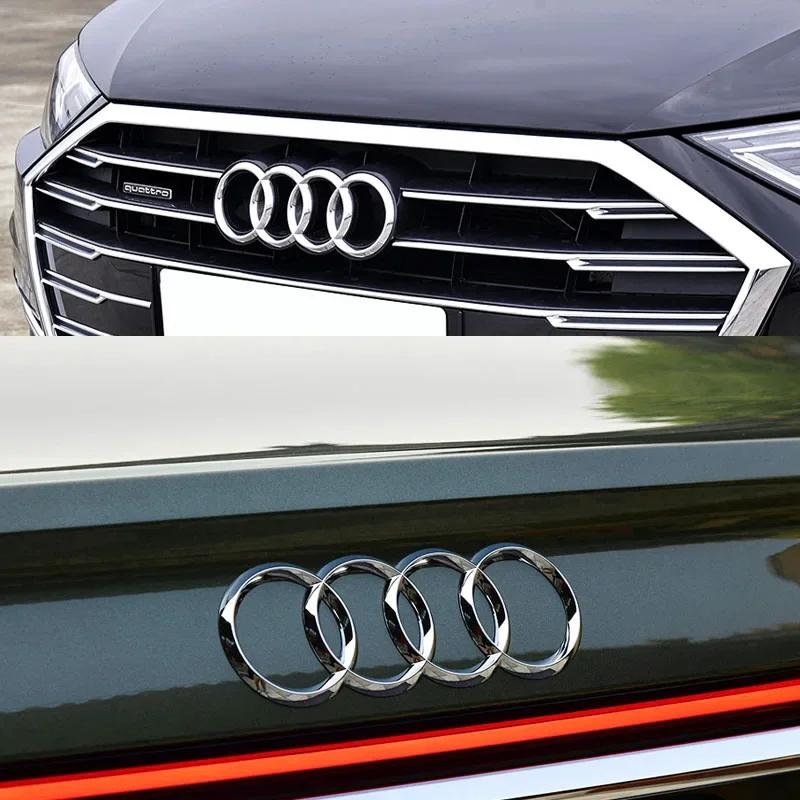 Car Logo Badge Car Front Grille Rear Trunk Lid Emblem Stickers For 4HGIEW A1 A3 A4 A5 A6 A7 S3 S4 S5 S6 RS3 RS4 RS5 RS6 Q3 Q5 Q7