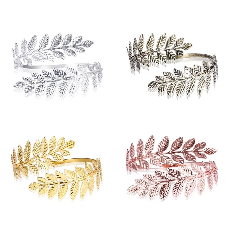 Metal Greek Roman Laurel Leaf Bracelet Armband Upper Arm Cuff Armlet