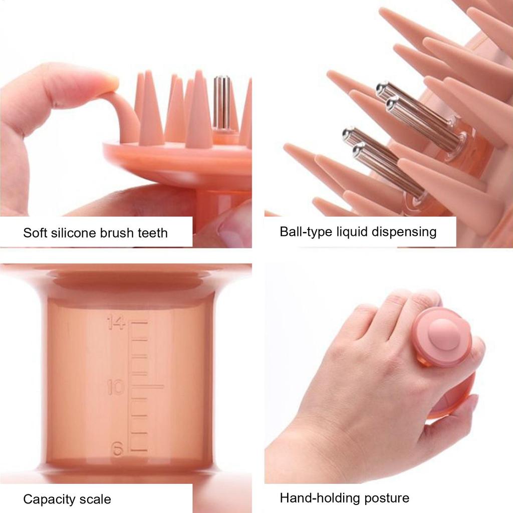 Scalp Massage Hair Oil Applicator Root Comb Bottle Brush Dispenser for Hair Loss Prevention Strengthening Healthy Follicle Care