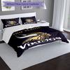 Vikings Fan Gear Custom Name Text Print 1Pc Bedding Set Duvet Cover With Two Pillowcases Soft Bed Linen For Household Bedroom