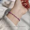 Natürlicher Amethyst/S9Silber Vielseitiger Stil für Kunststudentinnen 3mm Zartes und einfaches Armband für Damen