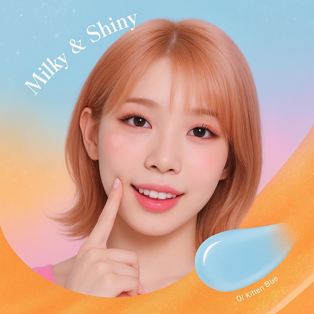 Daiso Cococaga by Forencos Lovely Cat Mood Change Lip Topper (01 Kitten Blue)