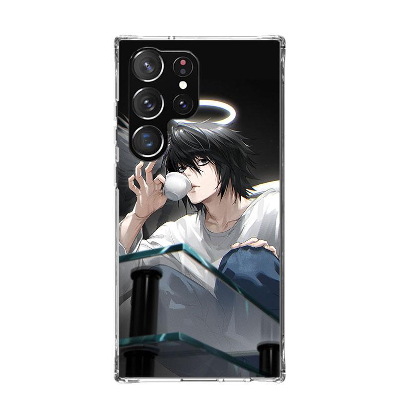 N-Note D-Death L Lawliet Phone Case For Samsung Galaxy S26 Ultra S23 S24 S25 Edge S20 FE S21 S22 Plus Soft Print Shell Cover Fun