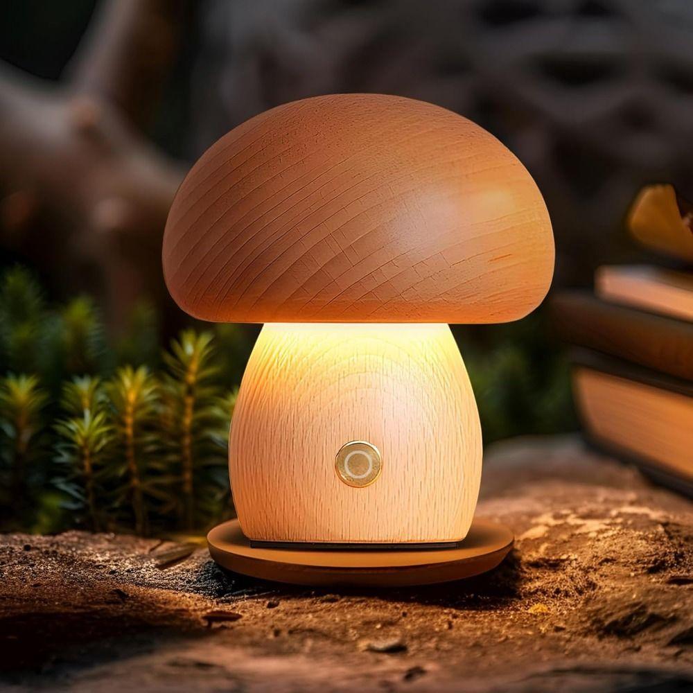 Wiederaufladbare LED-Pilz-Nachtlicht USB Dimmbares Nachtlicht Kreatives Geschenk Beistelllampe