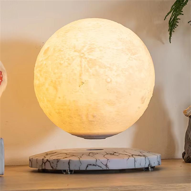 3D Printed Magnetic Levitating Moon Lamp Globe Creative Office Home Decoration Unique Gifts