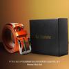 Liorne Leather Business Suit Genuine Leather Men's Belt, Casual, Belt, Stylish, (Camel)