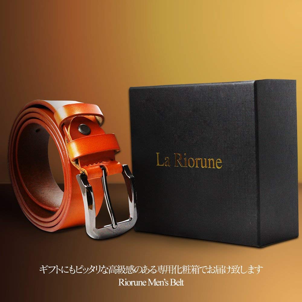 Liorne Leather Business Suit Genuine Leather Men's Belt, Casual, Belt, Stylish, (Camel)