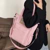 Large Capacity Women's Shoulder Bag Solid Color Single-shoulder Bag Shopping Handbag  Work Travel