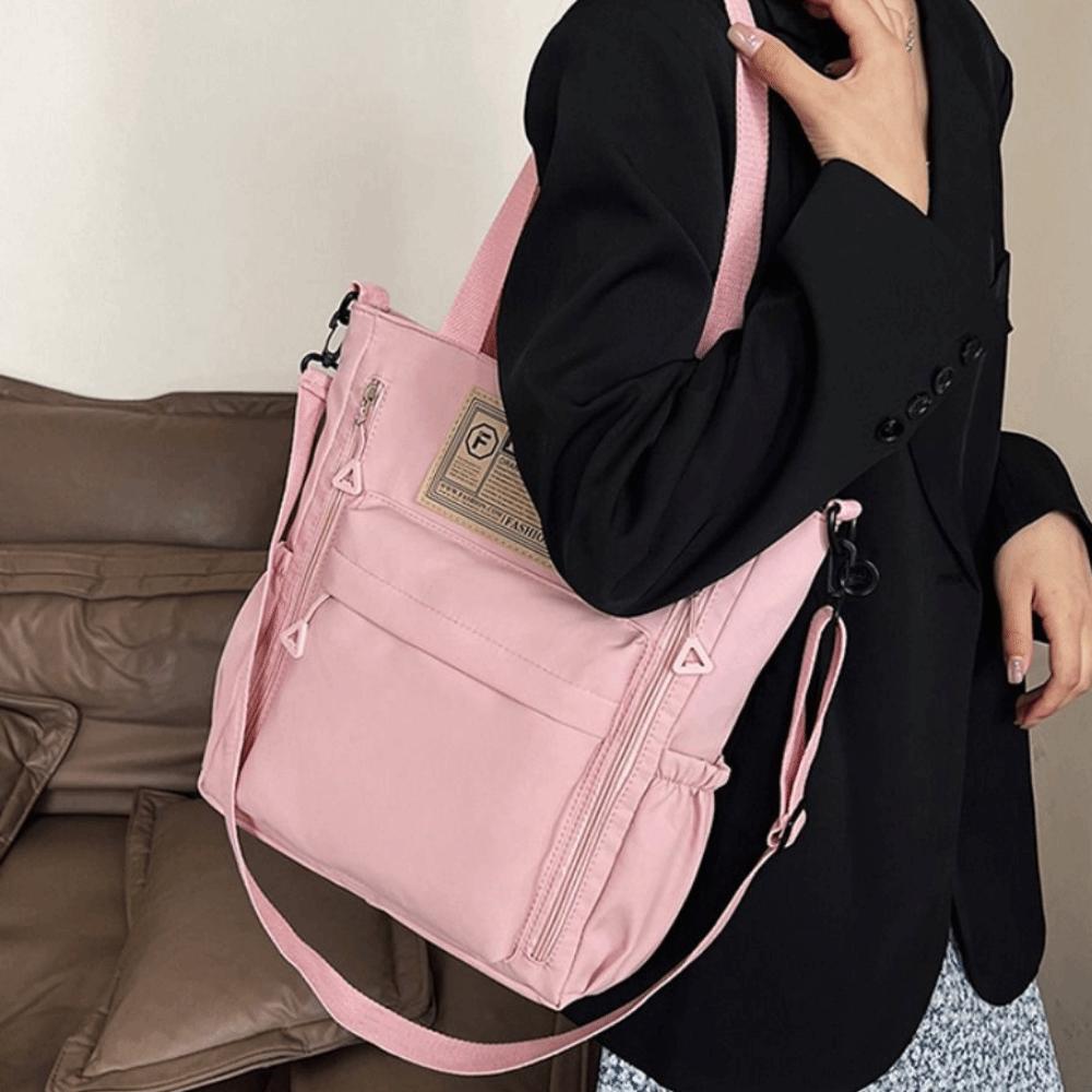 Large Capacity Women's Shoulder Bag Solid Color Single-shoulder Bag Shopping Handbag  Work Travel