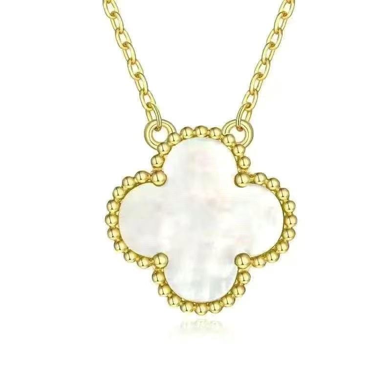 Four-Leaf Clover Jade Necklace – Natural Elegance, Timeless Luck premium edition