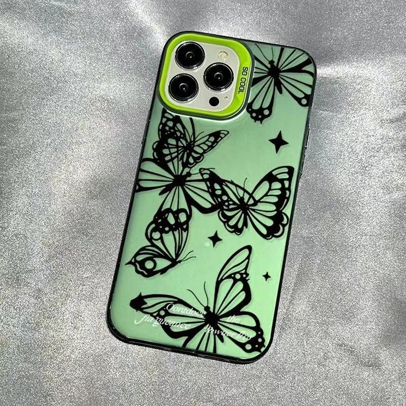 Sketch butterfly metal button for apple 16promax mobile phone case iphone14/12/11xsmax tide x