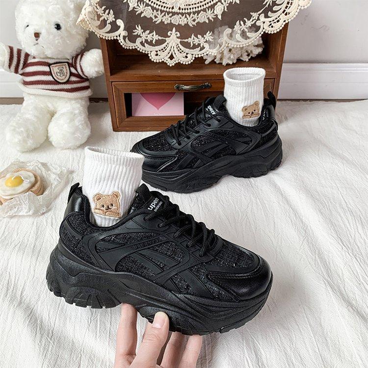 Dad Shoes Children 2025 Autumn New Thick-soled Muffin Shoes Rubber Soft-soled Color Matching Casual Sports Shoes Mixed Batch