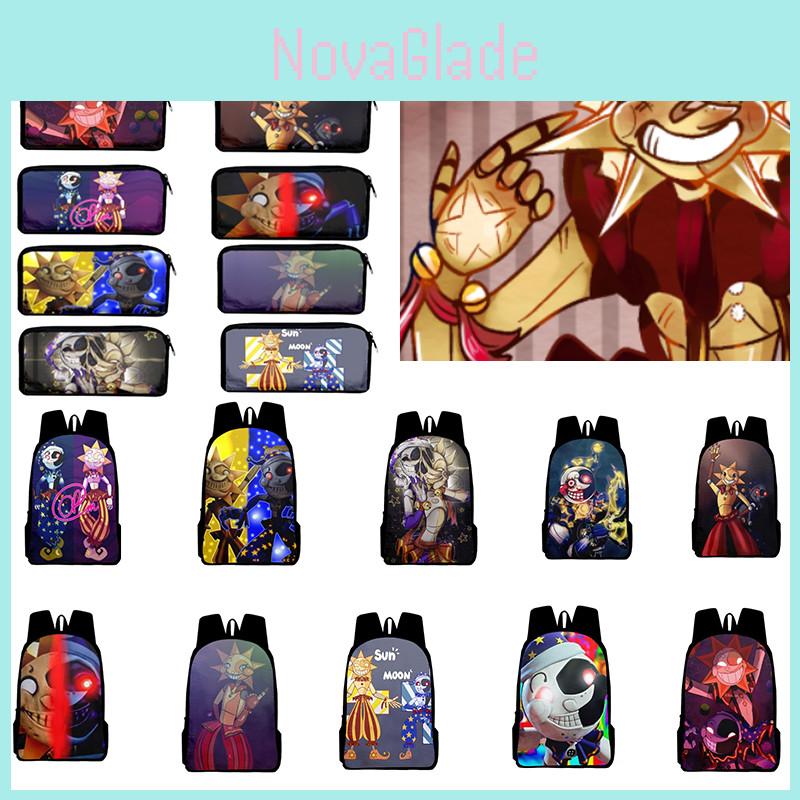 Zaino Sundrop Moondrop di Five Nights At Freddy's Per Studenti Con Materiale Resistente