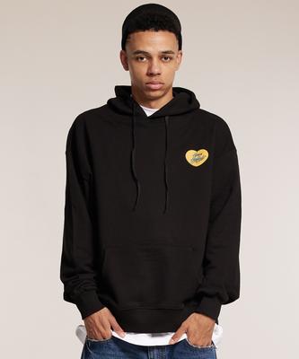 Cream Soda Lab Human Highlight Small Heart Zip-Up Black Yellow