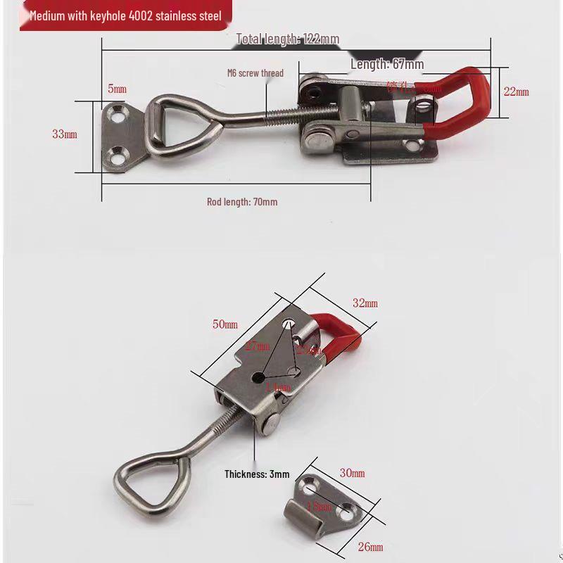Verstelbare 304 Roestvrij Staal Klemhendel Sluiting Lock Gesp 4001 4002 03