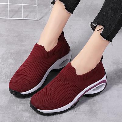 Fashion Leisure Sports Shoes Women's Safety Breathable New Sweater Shoes Running Super Mesh Breathable Vulcanized Shoes Women's Shoes