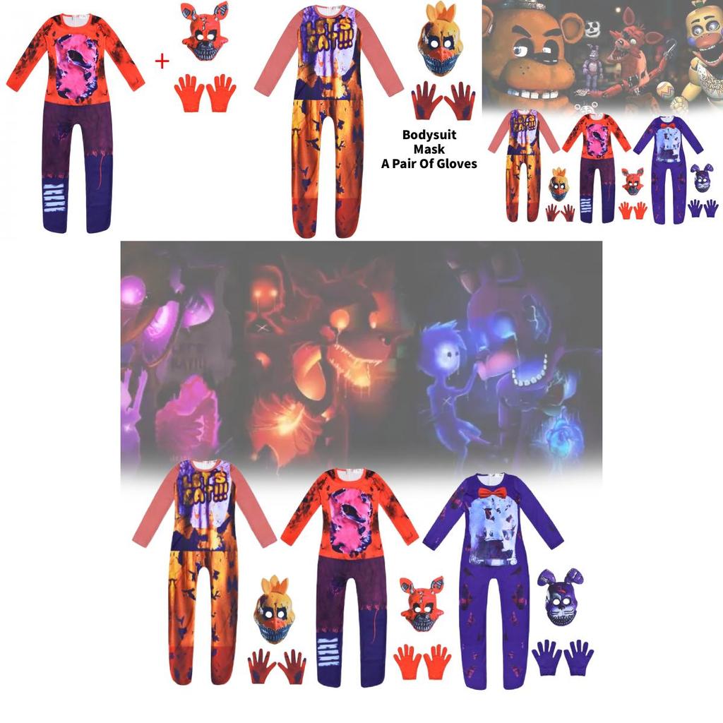 Five Nights At Freddys Children Cosplay Costume With Polyester Fabric For Parties