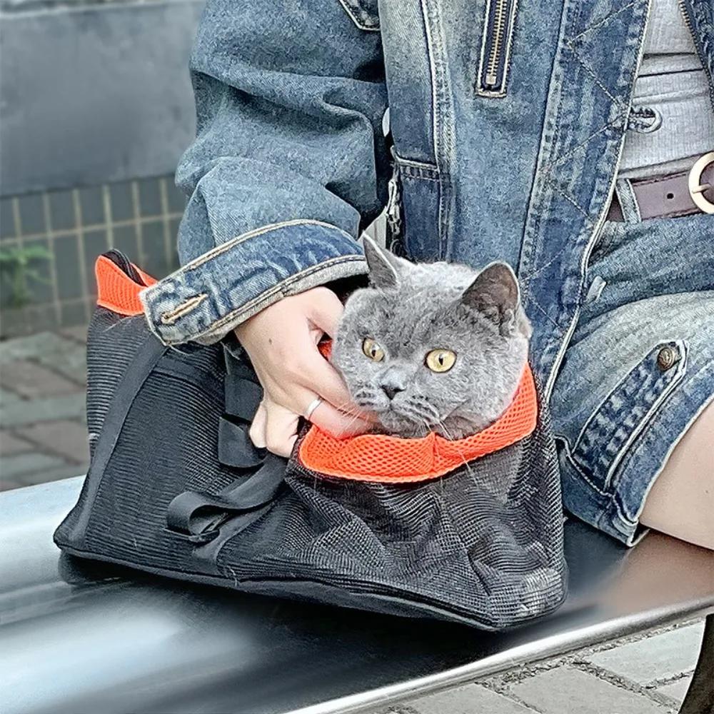 Dog Backpack Puppy Portable Bag Teddy Cat Handbag One Shoulder Foldable Breathable Comfortable Kitten Travel Bag Pet Supplie