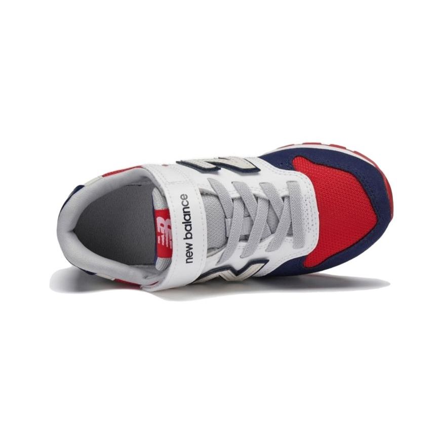 New Balance Slip Resistant Shock Absorbing Durable Low Top Running Shoes Kids Sneaker White Red Blue YV996XE3