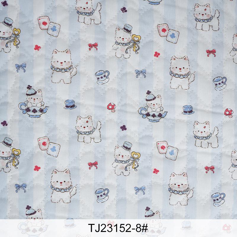 0.5m/1m Puppy Printed Heart-shaped Quilted Cotton Fabric For Sewing Gloves Children's  Jackets Makeup Bags Handmade DIY Fabric