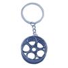 Laser Logo Metal Wheel Keychain - Gold, Silver, Black, Colorful Wheel Pendant Small Gift for Car Lovers