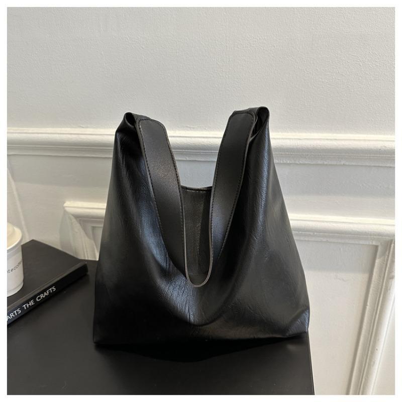 Spring New Korean Texture Trend Fashion Minimalist Casual Shoulder Tote Bag Women
