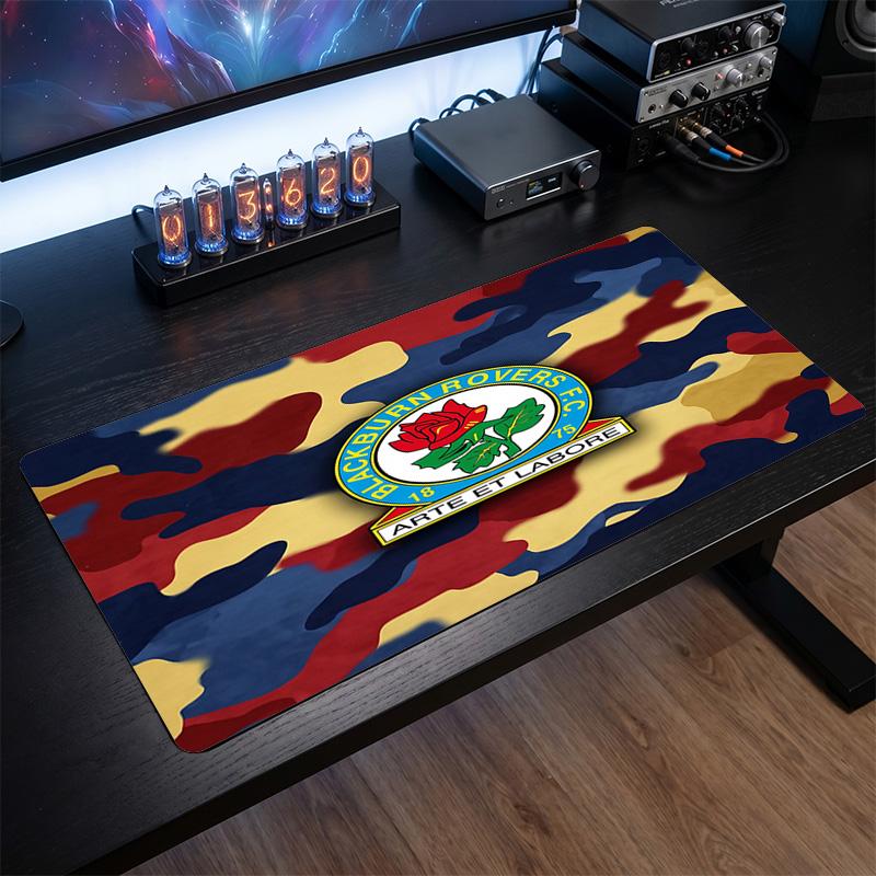 Tappetino per Mouse Grande Stampa Calcio Blackburn Rovers, Tappetino Esteso Antiscivolo per Scrivania da Gioco per Ufficio Casa