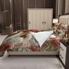 Lifesmells 2/3pcs Kitten and Rose Duvet Cover Set Romantic Cat and Flower Bed Cover Set Cozy and Adorable Bedding Set