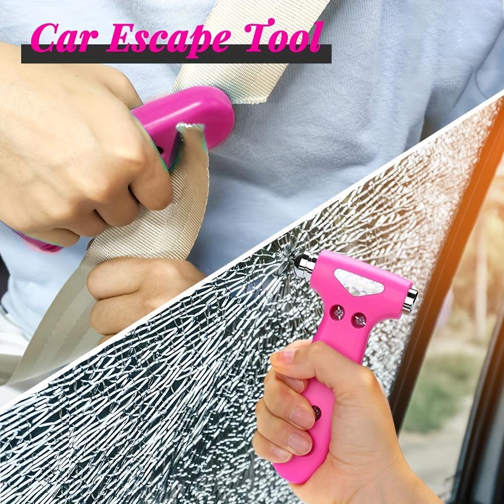 Car Mounted Safety Hammer, Window Breaking Self Driving Emergency Tool, Cutting Knife, 2-in-1 Solid Fire Escape Safety Hammer