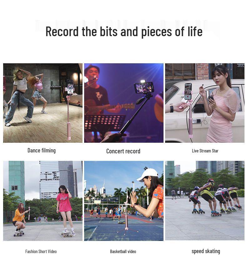 2025 Premium Metal Bluetooth Selfie Stick & Tripod: Multifunctional Mobile Stand for Steady Shots