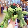 Mignonne Grenouille Poupée Kawaii Peluche Porte-clés Accessoires Kawaii Porte-clés pour Sacs à Dos Sacs Portefeuille Porte-clés de Voiture Cadeaux d'Anniversaire Noël