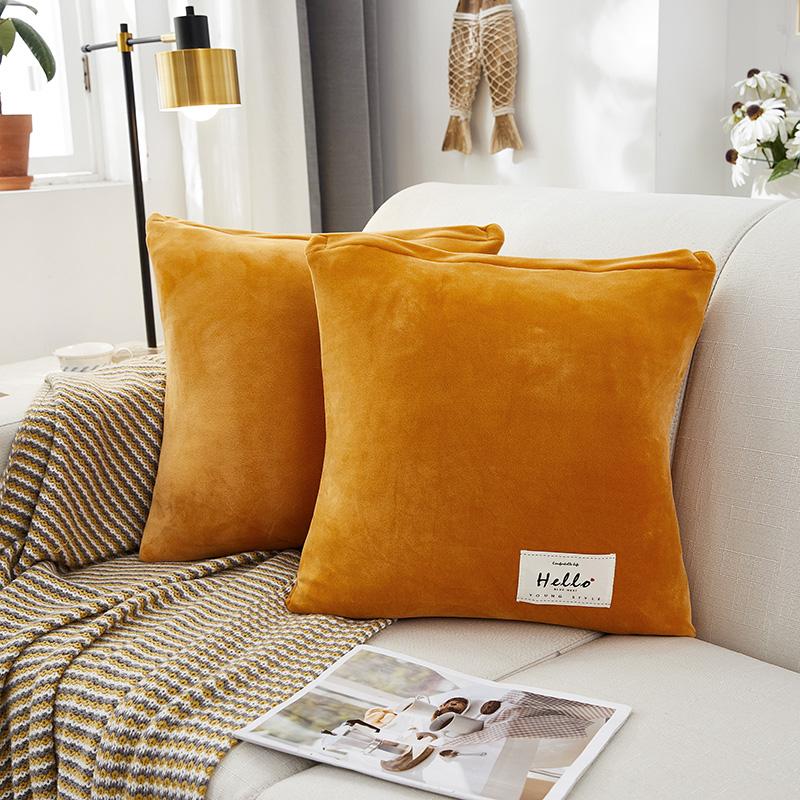 

Оксамитовий чохол солодкого кольору наволочка для дивана Офіс Декор вечірки Наволочка для дивана Домашній декор 1PC 45*45cm помаранчевий