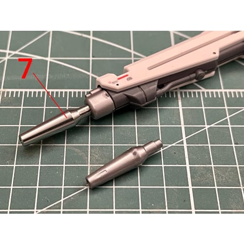 RG 1/144 RX-93-V2 Hi- Gundam Metal Vernier + Stainless Steel Parts + Decal Deluxe Edition Full Set (Silver + Blue)