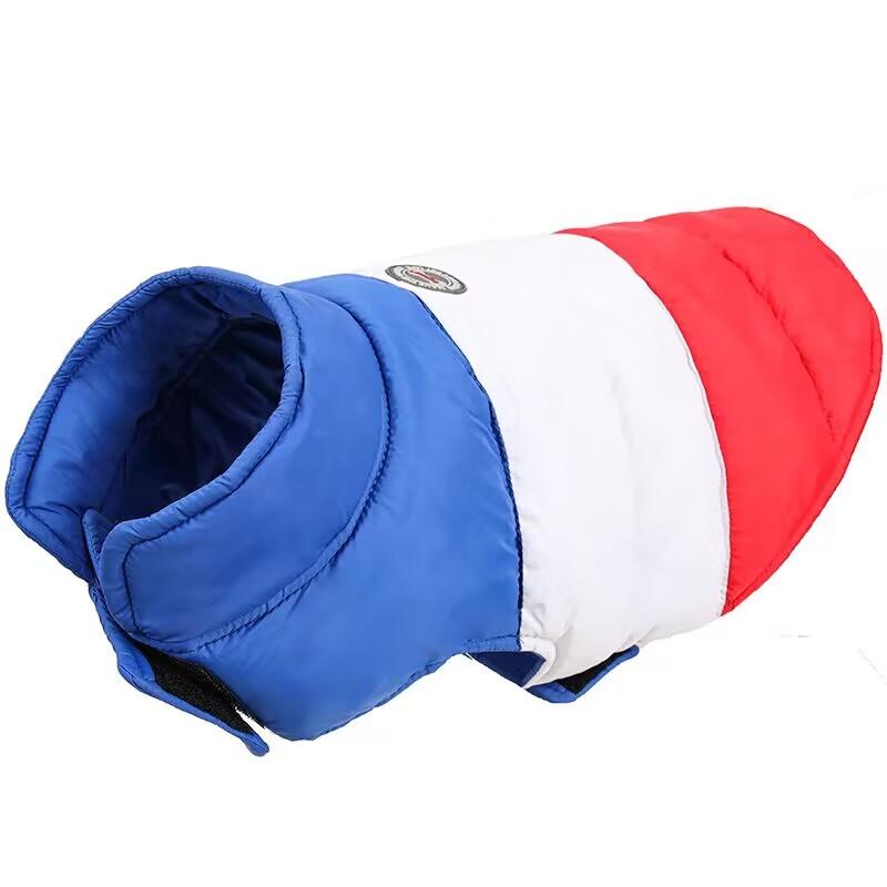 Reversible Wearable Dog Clothes Pet Winter Punching Coat Thickened Warm Waterproof Down Jacket Cotton Coat