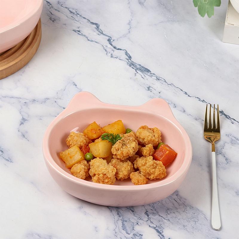Ciotola Creativa in Ceramica Dipinta a Mano Rosa Maialino Carino 8 Pollici Forma Animale Novità Piatto da Portata per Cereali Zuppa Riso per Cucina Regalo
