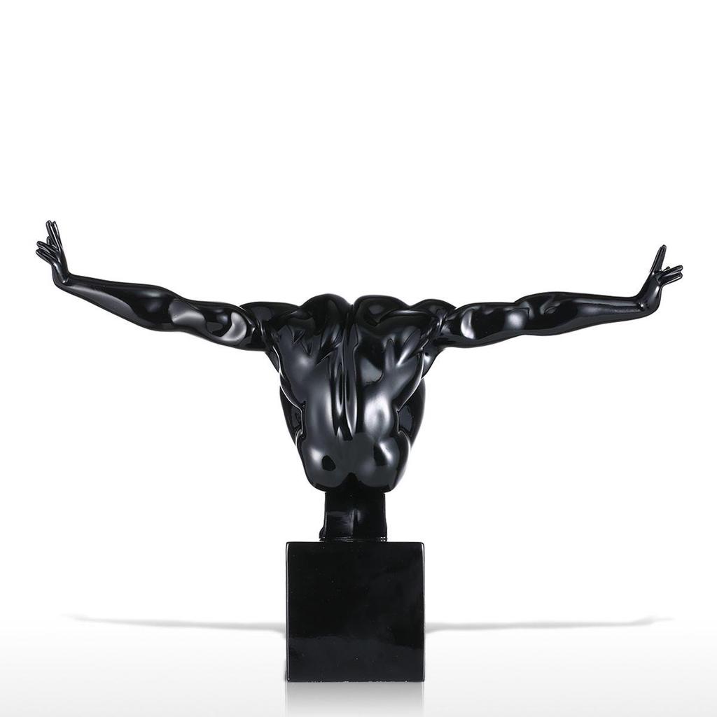 Diver TOOARTS Fiberglass Sculpture Home Decoration Black Diving Sculpture