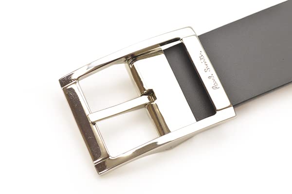 Paul Smith Dwustronny Pasek Skórzany z Paskowanym Regulowanym eps22w201 M1A 7542X Wzór Męski, Rozmiar, AMUSTR, Czarny/Wielokolorowy