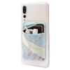 Marble Pattern Self-Adhesive Phone Card Holder with Strap Portable Spot Goods