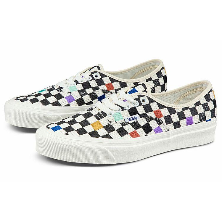 Vans Authentic 44 DX Anaheim Factory - Needlepoint Checkerboard Unisex Sneakers White Multi-Color VN0A54F29GL